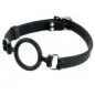Preview: Black silicone O-ring gag with adjustable strap and metal buckles.