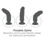 Preview: 23cm Vibrierender Cock Mit Hoden Schwarz – King Cock