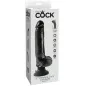 Preview: 23cm Vibrierender Cock Mit Hoden Schwarz – King Cock