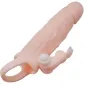 Preview: Brave Man Penishülle Mit Rabbit Vibrator 16.5cm Natural