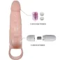 Preview: Brave Man Penishülle Mit Rabbit Vibrator 16.5cm Natural