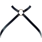 Preview: Cross Chest Harness Schwarz | Bijoux