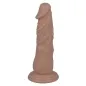 Preview: Beige dildo with a textured surface and suction cup base.