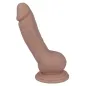 Preview: A skin-colored dildo with a suction cup, realistic texture and veins.