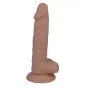 Preview: Realistically shaped dildo with suction cup, skin-colored, standing.