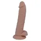 Preview: Realistically shaped dildo with suction cup, skin-colored, standing.