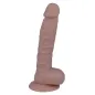 Preview: Ein hautfarbener Dildo mit Saugnapf, realistischem Design und Adernstruktur.