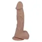 Preview: Ein hautfarbener Dildo mit Adern und Saugnapf.