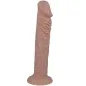 Preview: Beige Dildo mit Adern und Saugnapf-Basis, stehend.