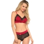 Preview: 2 tlg. Set Schwarz Und Rot S/M | Leg Avenue