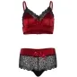 Preview: 2 Tlg. Set Schwarz Und Rot S/M – Leg Avenue