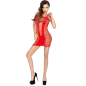 Preview: Bs027 Bodystocking Dress Style Rot OneSize – Passion