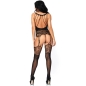 Preview: Rose Bodystocking Mit Riemen OneSize | Leg Avenue