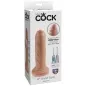 Preview: Realistischer Dildo Uncut Fleischfarben 17cm – King Cock