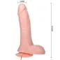 Preview: Realistischer Aufblasbarer Dildo Mit Saugnapf 19,3cm – Baile