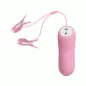 Preview: Pink remote control with two attached clamps that vibrate.