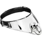 Preview: Silver necklace with ring and black clasp.