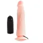 Preview: Penis-shaped sex toy with remote control on a white background.