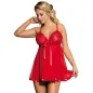 Preview: Babydoll - Rot Mit Schleifen & Shiny Details L/Xl – Subblime