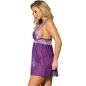 Preview: Babydoll - Weiss Floral Laces Purple S/M | Subblime