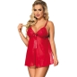 Preview: Babydoll - Mit Bogen Und Blumenspitzen Rot L/XL | Subblime