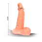 Preview: Harness mit realistischem Penis und verstellbarem Gurt 15.5cm | Baile