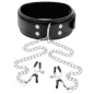 Preview: Black Collar with Nipple Clamps – Darkness