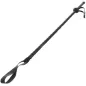 Preview: Black braided riding crop with hand strap and handle, on a white background.
