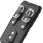 Preview: Lederhandschellen Mit Futter Verstellbar Schwarz | Darkness