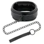 Preview: Black Leather Handcuffs and Collar – Darkness