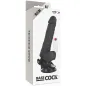 Preview: Realistischer Vibrator Mit Hoden Schwarz 19,5cm | Basecock
