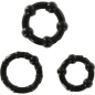 Preview: Set Aus Drei Penisringen Schwarz | Seven Creations