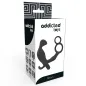 Preview: Analplug Mit Doppeltem Penisring Und Hoden Schwarz | Addicted Toys
