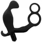 Preview: Analplug Mit Doppeltem Penisring Und Hoden Schwarz | Addicted Toys