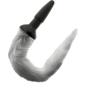 Preview: Silikon Analplug Mit Grauem Schwanz | Darkness