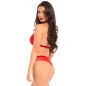 Preview: 2 Tlg. Set Halfter-Top Und Höschen Rot S/M | Leg Avenue