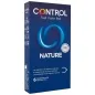 Preview: Pack of Control Nature condoms, blue design, 6 pieces, with slogan "Feel make feel" and symbols for comfort.
