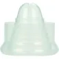Preview: Transparent plastic attachment with two rounded tips, presumably for a device or bottle.