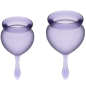 Preview: Menstruationscup Purple 15 + 20ml | Satisfyer