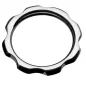 Preview: Silver, jagged metal ring on a white background.