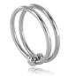 Preview: Two silver rings with ball clasps, standing side by side on a white background.