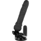 Preview: Realistischer Vibrator Schwarz 19,5cm | Basecock