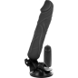 Preview: Realistischer Vibrator Schwarz 20cm | Basecock