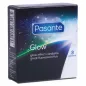 Preview: Packaging of Pasante Glow condoms with glow-in-the-dark effect, 3 pieces, fluorescent.