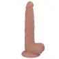 Preview: Ein hautfarbener Dildo mit Saugnapf, stehend aufrecht.