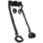 Preview: Black adjustable restraints with padded cuffs and straps, suitable for bondage games.
