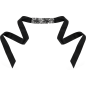 Preview: Schwarze Spitzenmaske Mit Band | Coquette Chic Desire