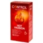 Preview: Red packaging of Control Hot Passion condoms with a flame motif and text in several languages.