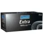 Preview: Schwarze Verpackung von Pasante Extra, 144 extra dicke, gleitfähige Kondome.
