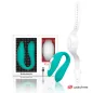Preview: Turquoise wearable device with packaging, USB cable and white wristband from Watchme.